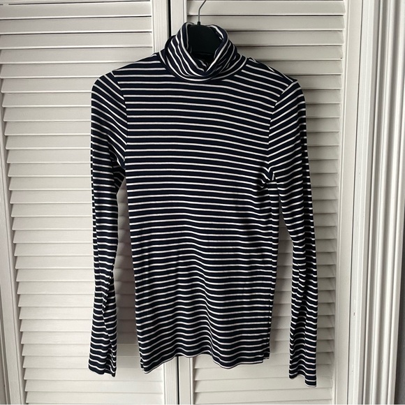 J. Crew Navy and White Striped Top - Picture 2 of 5